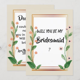 Convite Bridesmaid sofisticada e clássica