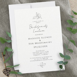 Convite Bridesmaids Elegante Deixa preto e branco