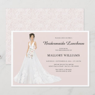 Convite Bridesmaids Luncheon Bridal Gown