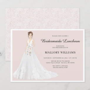 Convite Bridesmaids Luncheon Bridal Gown