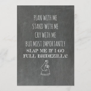 Convite Bridezilla Funny Bridesmaid / Madrinha de casament