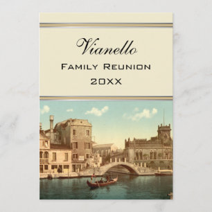 Convite Bridge and Canal, Veneza, Itália - Reunião Famil