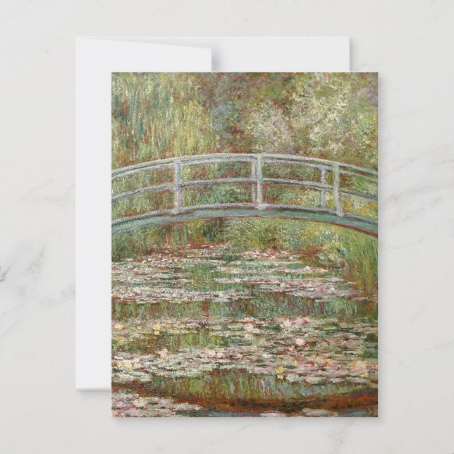 Convite "Bridge Over a Pond of Water Lily", 1899, de Monet (Frente)
