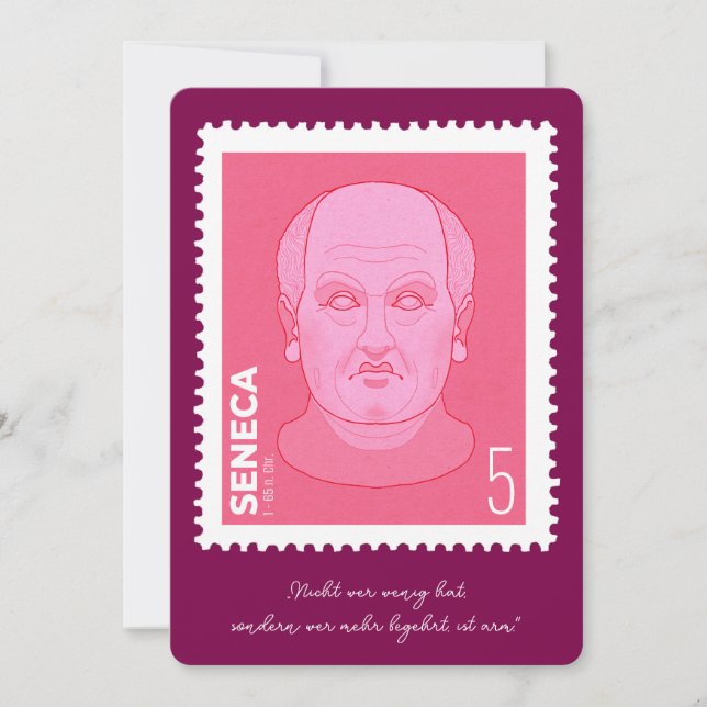 Convite Briefmarke Seneca -   (Frente)