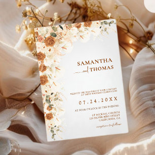 Convite Bright Boho Fall Rosas & Calla Lily Wedding