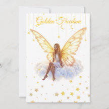 Bright fada ouro borboleta asas gentis belas