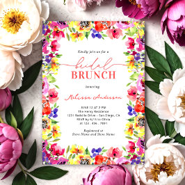 Convite Bright Flowers Bridal Brunch