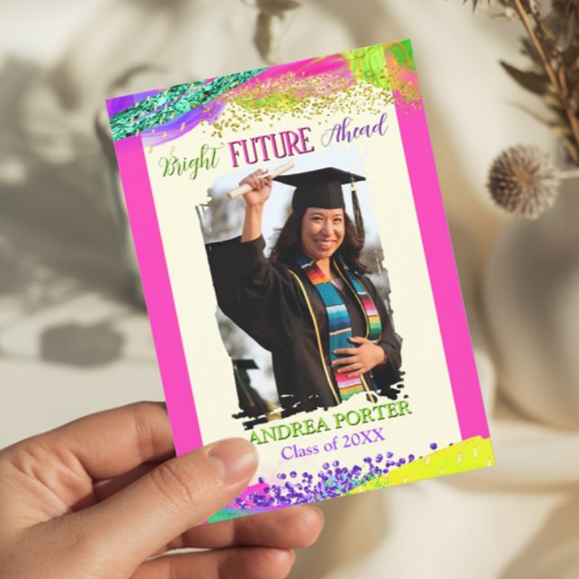 Convite Bright Future Ahead Graduation Party Invitation (Criador carregado)