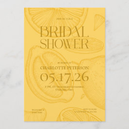 Convite Bright Minimalist Citrus Bridal Shower invite