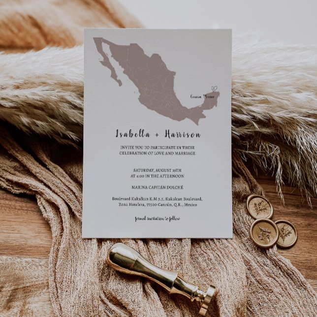 Convite BRIGHTEST Mexico Wedding Invitation (Criador carregado)