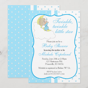 Convite Brilhante, Brilhante Pequena Estrela - Baby Boy