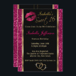 Convite Brilhante Cor-de-Rosa Doce 16<br><div class="desc">Doce 16 modelos de convite. Um design moderno pronto para personalizar o seu partido ou evento. Personalize a frente e a parte traseira com os detalhes do evento, estilo da fonte, cor da fonte. ⭐ Este produto é 100% personalizável. Gráficos e/ou texto podem ser adicionados, excluídos, movidos, redimensionados, alterados, rodados...</div>