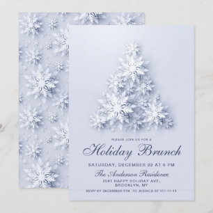 Convite BRILHANTE DE Snowflakes Árvore CHRISTMAS HOLIDAY