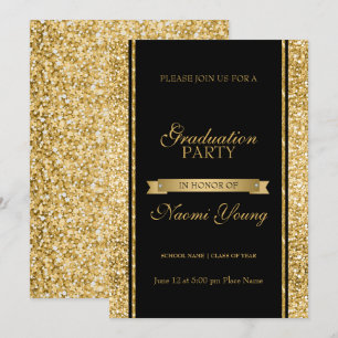 Convite Brilhante Dourado