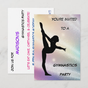 Convite Brilhante para Festa de Ginástica
