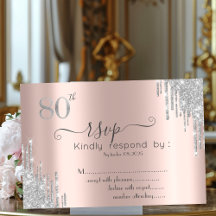 Brilhante Prata Chic Gotejamento Dourado Rosa RSVP