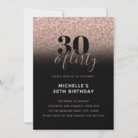 Brilhante rosa 30 e aniversário de 30 anos suave