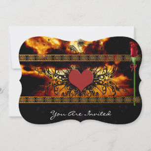 Convite Brilhante Sunset Através do Casamento das Nuvens