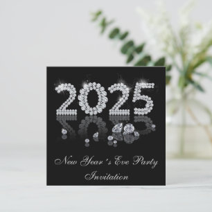 Convite Brilhantes Diamantes 2025 Ano Novo do Luxo