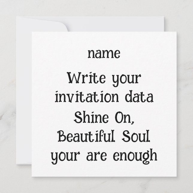 Convite Brilhar de dentro - Citação Celestial de Autoamor (Verso)