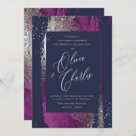 Convite Brilho, Bolsa de inverno Escova Marinho