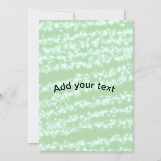 Convite Brilho de lantejoula pastel verde texto nome boho  (Frente)