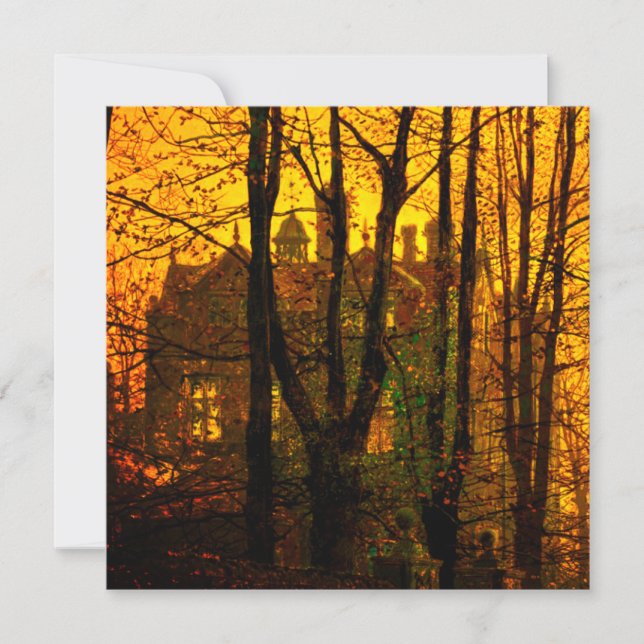 Convite Brilho de Outubro John Atkinson Grimshaw (Frente)