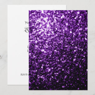 Convite Brilho de purpurado glitter Personalize