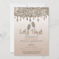 Brilho Dourado Champanhe com Gotejamento Glam Chuv