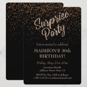 Convite Brilho Dourado do aniversário do partido de