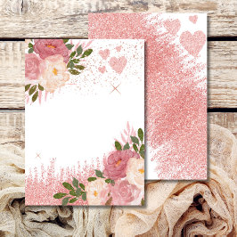Convite Brilho E Glamour Rosa Dourado Brilho Vazio