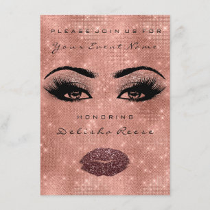 Convite Brilho Eggpla da faísca do rosa da faísca do ch