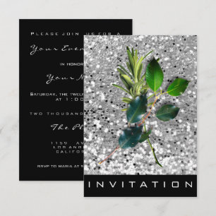 Convite Brilho italiano da prata da casa do comensal do