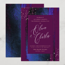 Brilho, Trazos de Pincel Azul de Inverno + Cassis