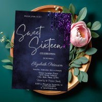 Brilhos de Violeta Escuro, Sweet 16 Azul Marinho