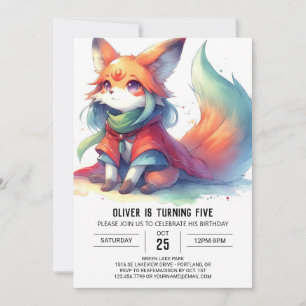 Convite Brincadeira Chic Fox Birthday