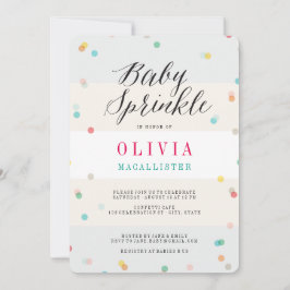 Convite Brincadeira Colorida Confetti Modern Script Baby S