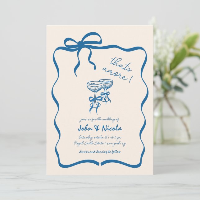 Convite Brincadeira Desenhada Mão Que É Mais Casamento (Em pé/Frente)