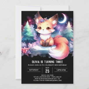 Convite Brincadeira Digital Fox Birthday