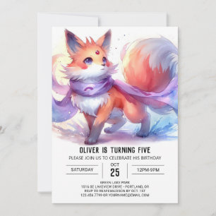 Convite Brincadeira Encantada Fox Birday