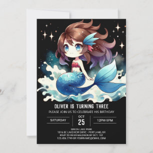 Convite Brincadeira Náutica Sereia Aniversário