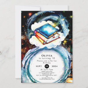 Convite Brincadeira Pastel Watercolor Storybook Aniversári