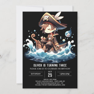 Convite Brincadeira Personalizada Pirata Aniversário
