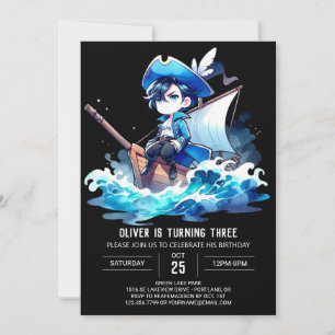 Convite Brincadeira Simples Pirata Aniversário