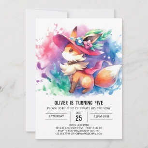 Convite Brincadeiras De Água Fox Birthday