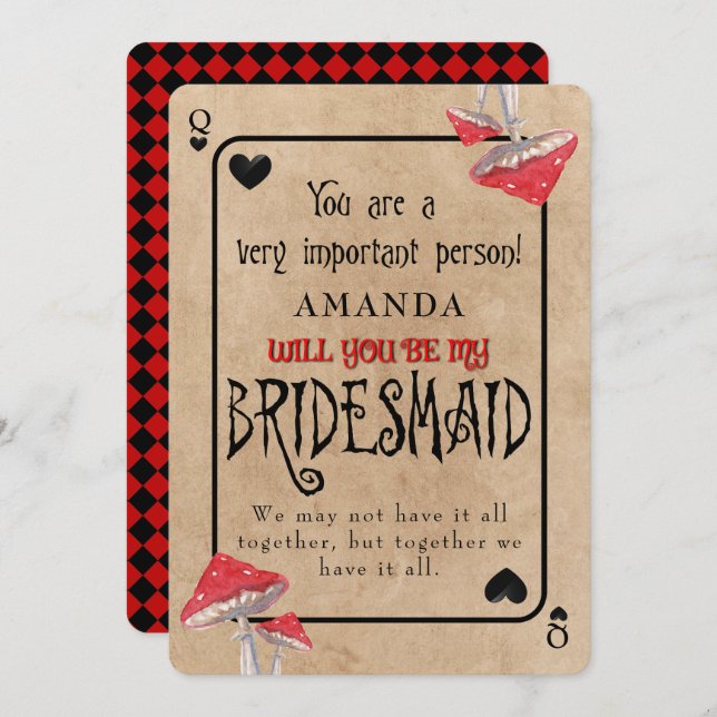 Convite Brincadeiras de Cogumelos Loucos (Frente/Verso)