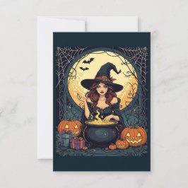 Convite Brincando Com Bruxa Com Aranhas e Jack