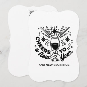 Convite Brinde ao Design de Celebração do Ano Novo