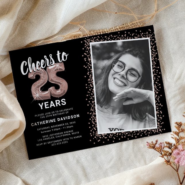 Convite Brinde aos 25 Anos de Aniversário de The Years Pho (Criador carregado)