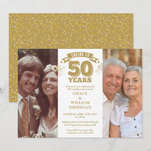 Convite Brinde aos 50 anos de aniversário de casamento 2 f